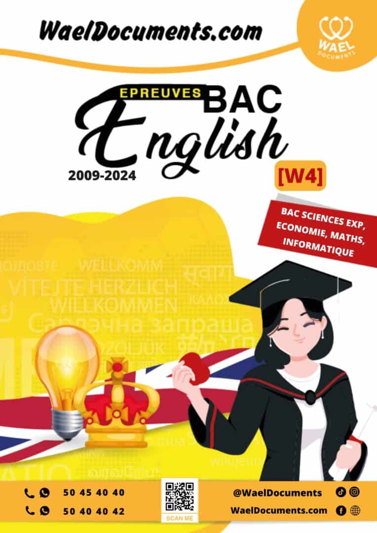 [W4new]- Anglais- Epreuves bac corrigées (2009-2025) Sections sciences exp, maths, eco, info